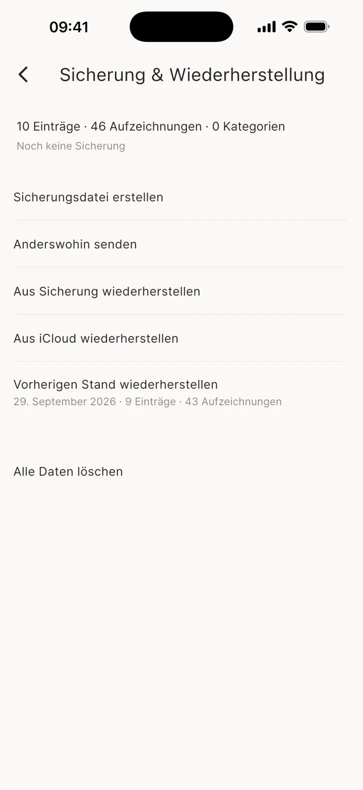 Sicherung & Wiederherstellung