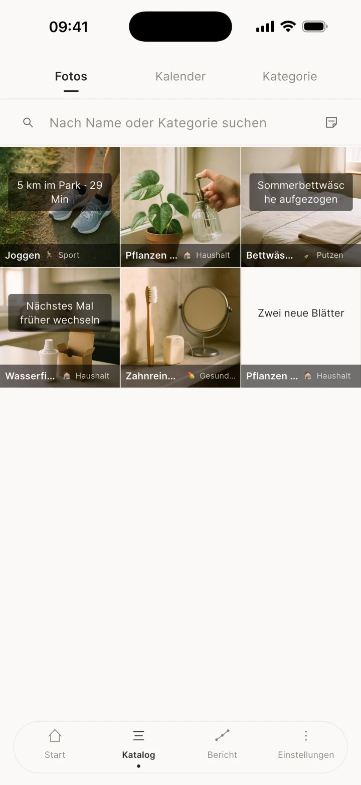 Katalog-Tab wechseln