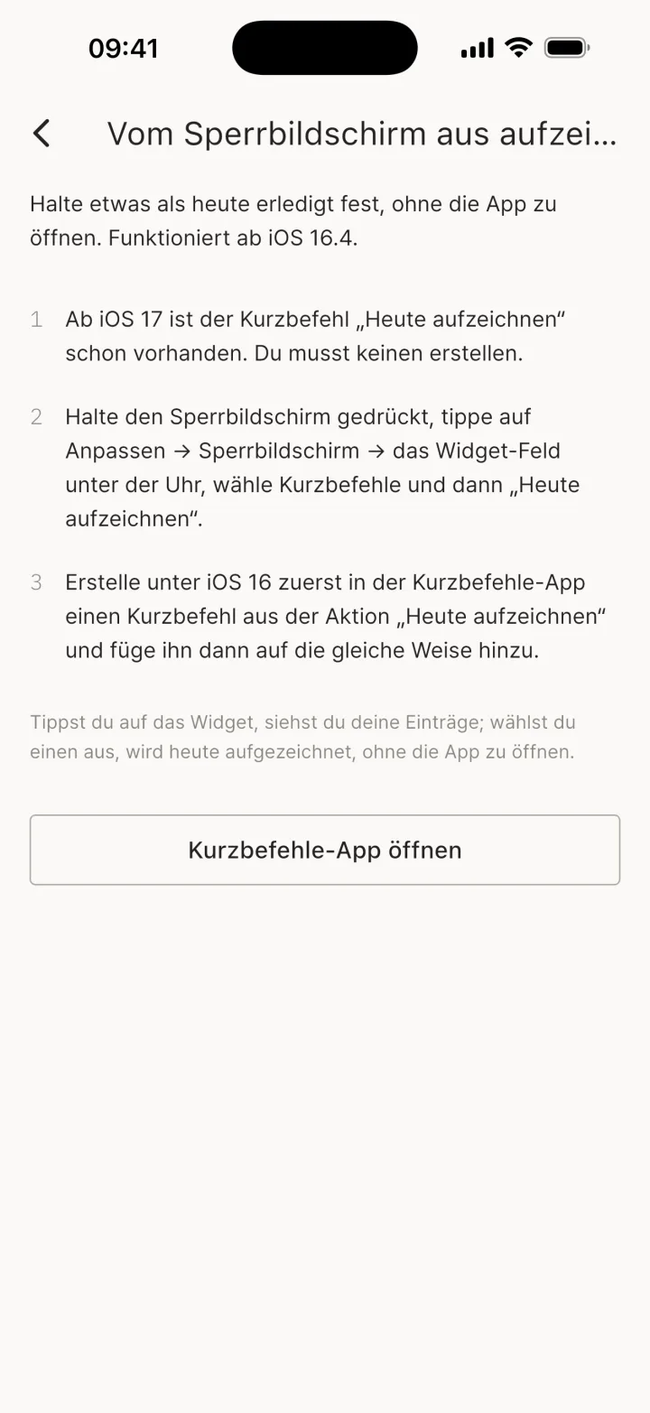 (iPhone·iPad) Vom Sperrbildschirm aus aufzeichnen