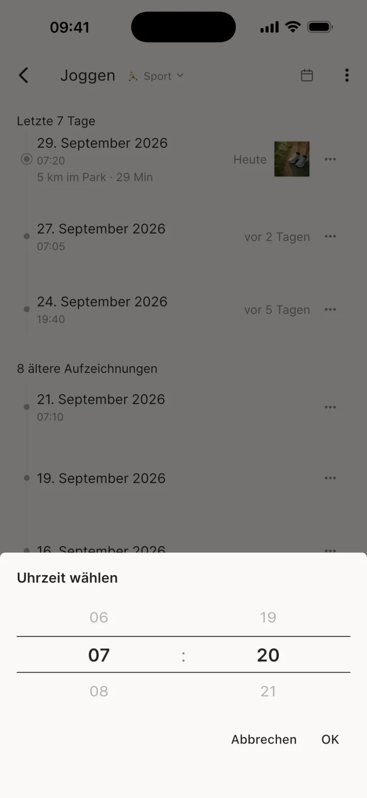 Uhrzeit ändern