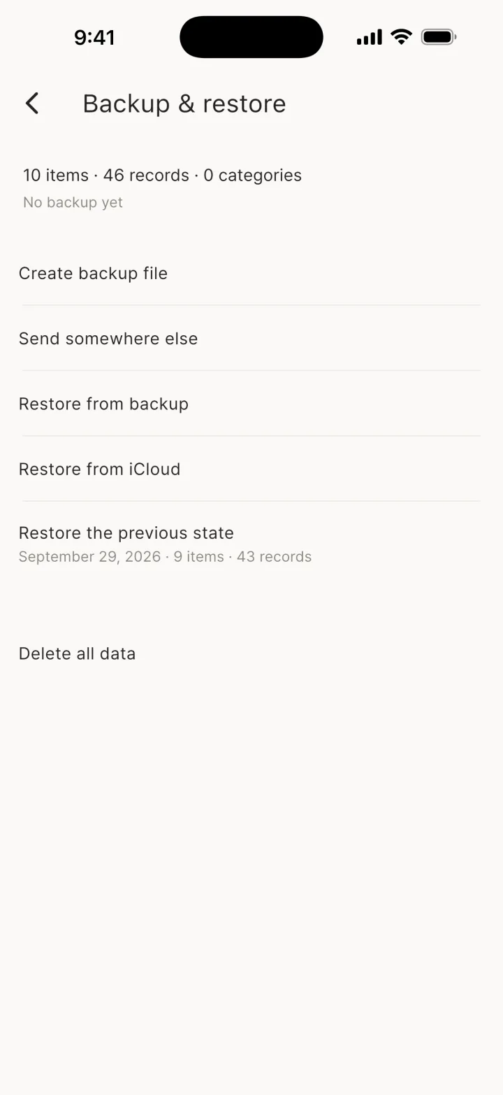 Backup & restore