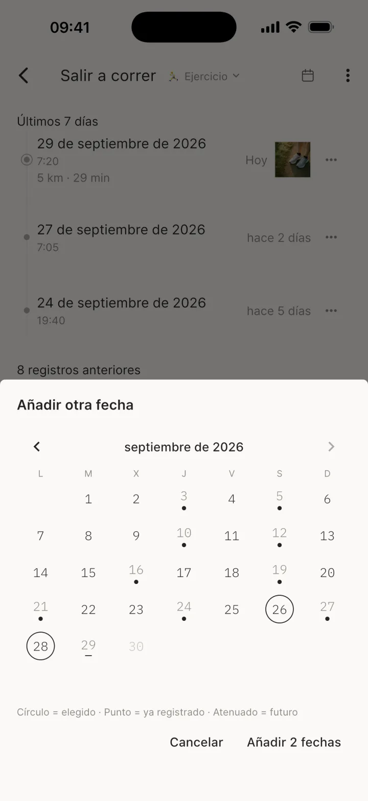 Añadir otra fecha