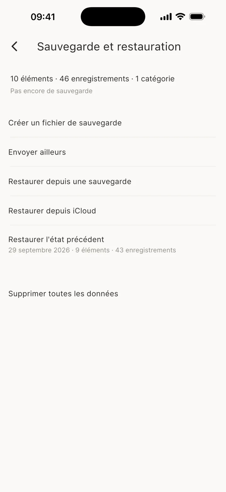 Sauvegarde et restauration