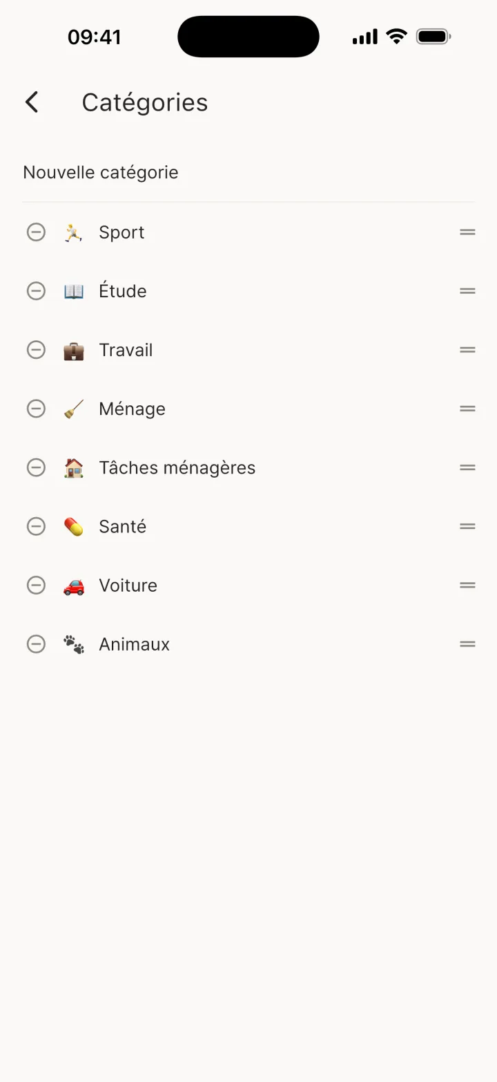 Gérer les catégories