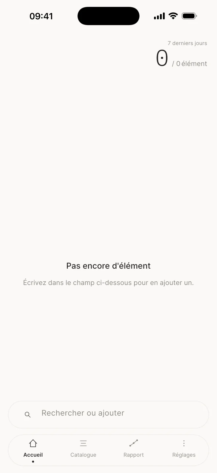 Quand il n'y a aucun élément