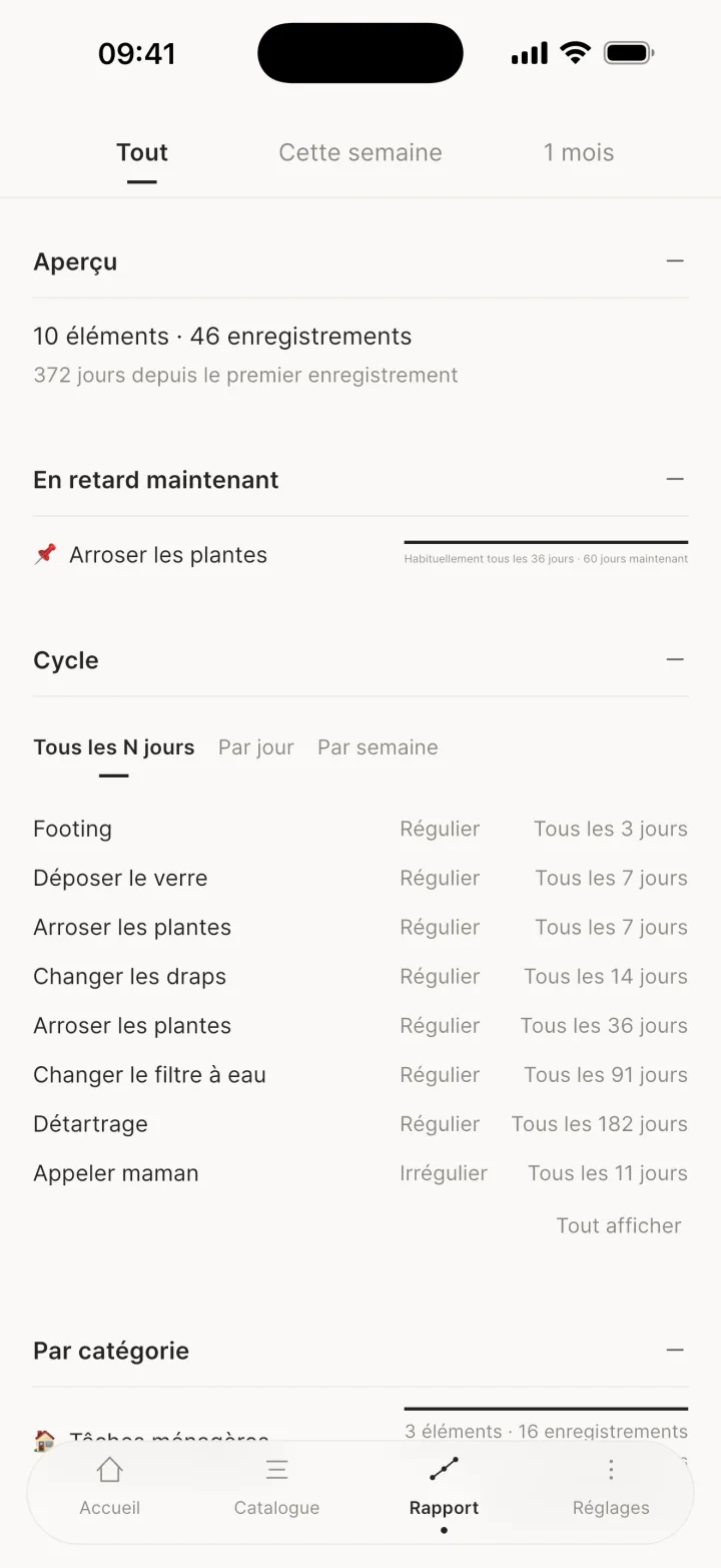 Replier une section