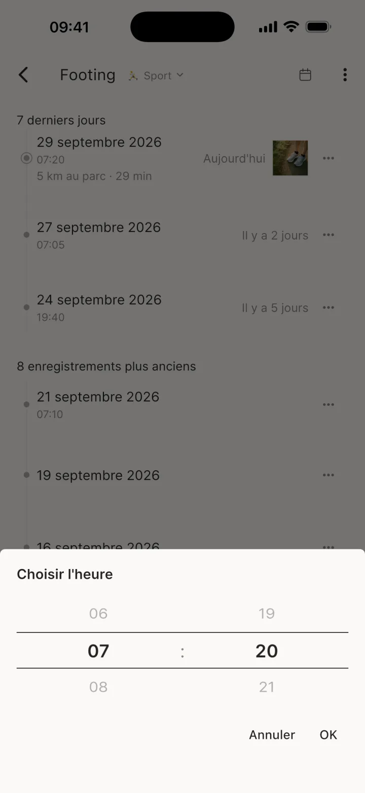 Modifier l'heure