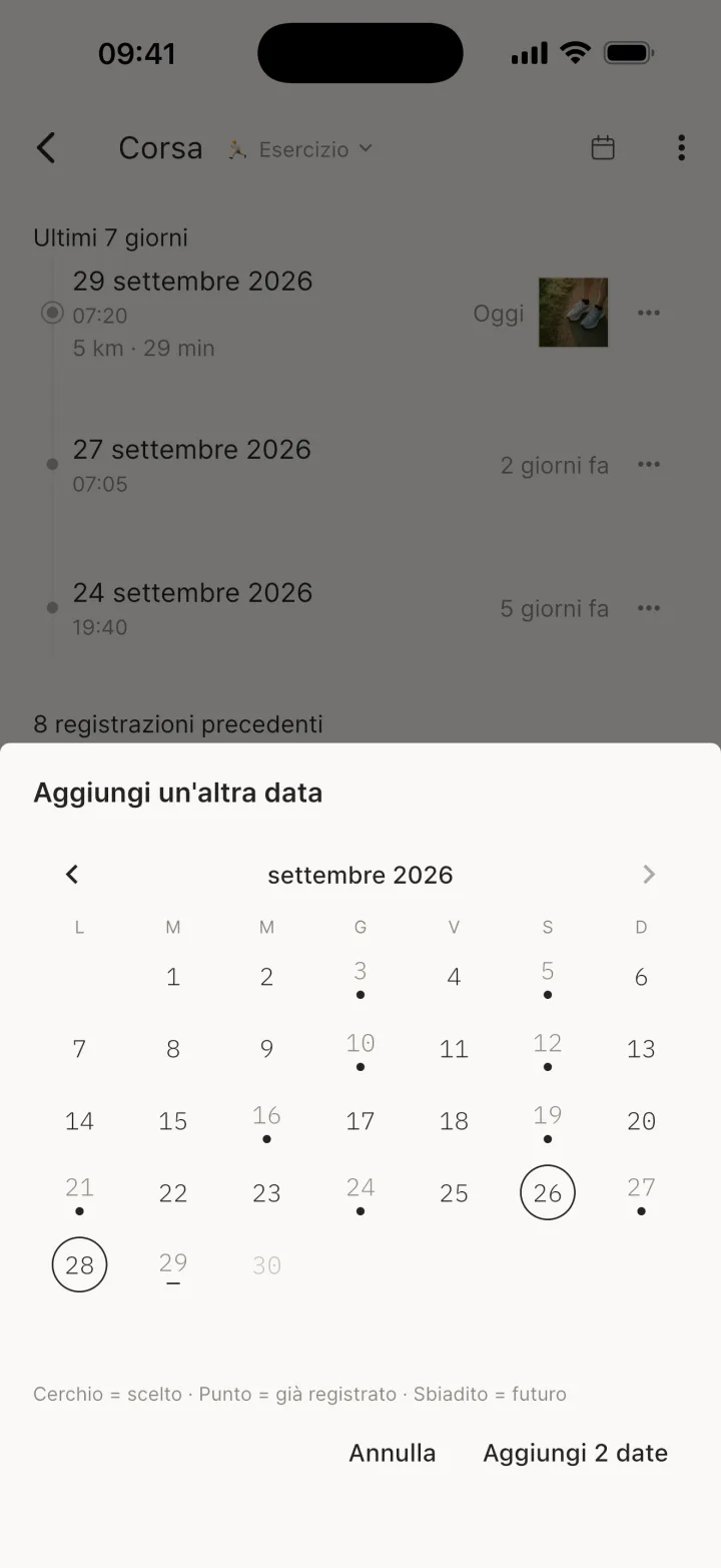 Aggiungi un'altra data
