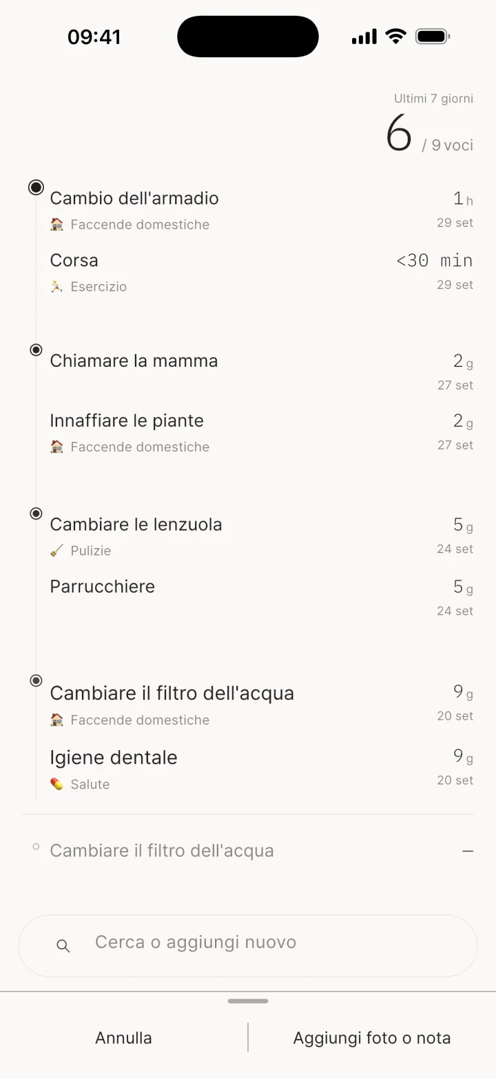 Tenendo premuto si registra adesso