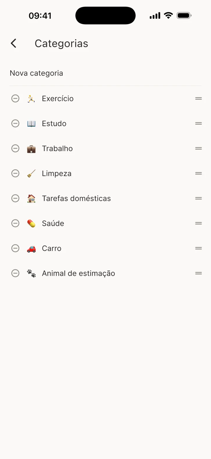 Gerenciar categorias