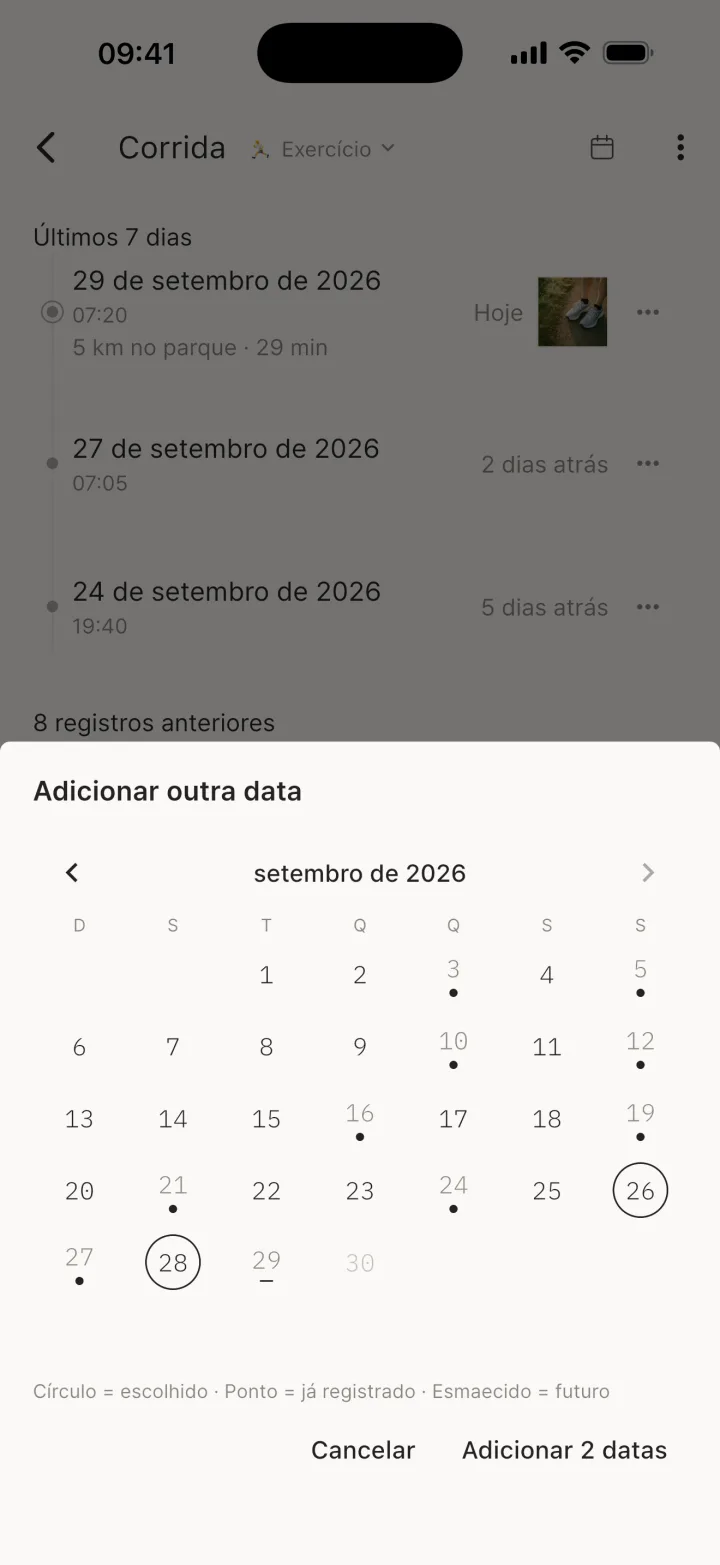 Adicionar outra data