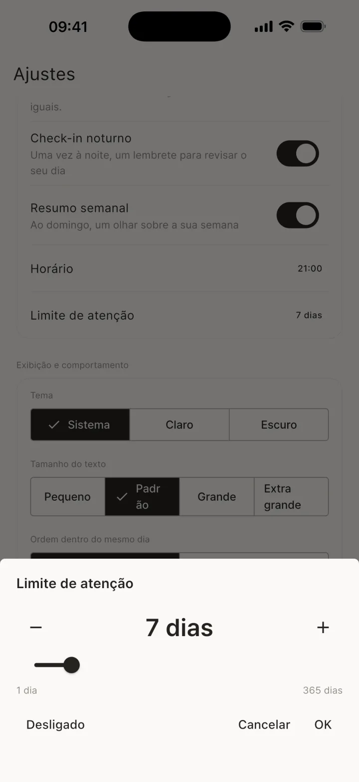 Limite de atenção