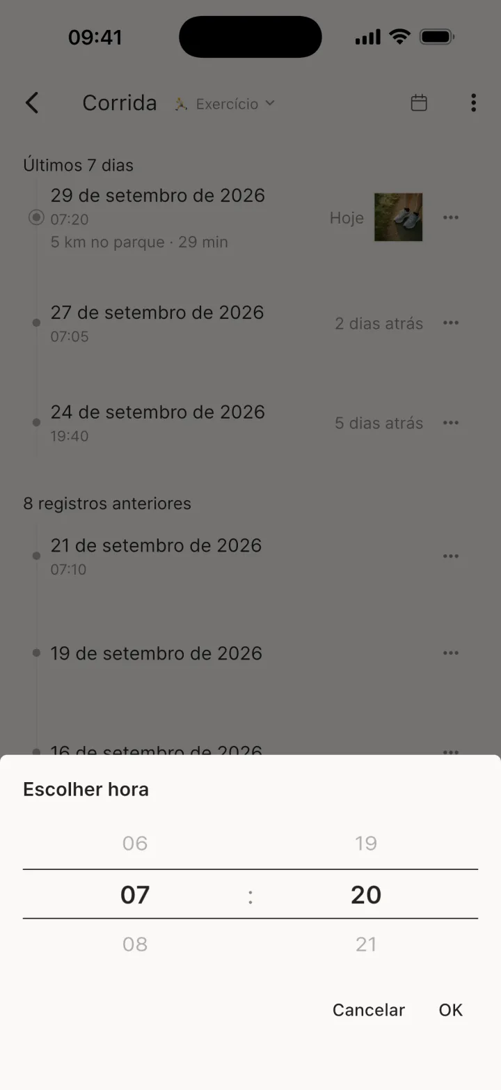 Alterar horário