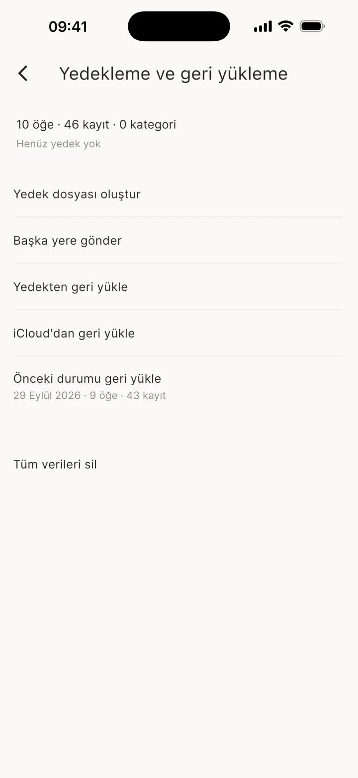 Yedekleme ve geri yükleme