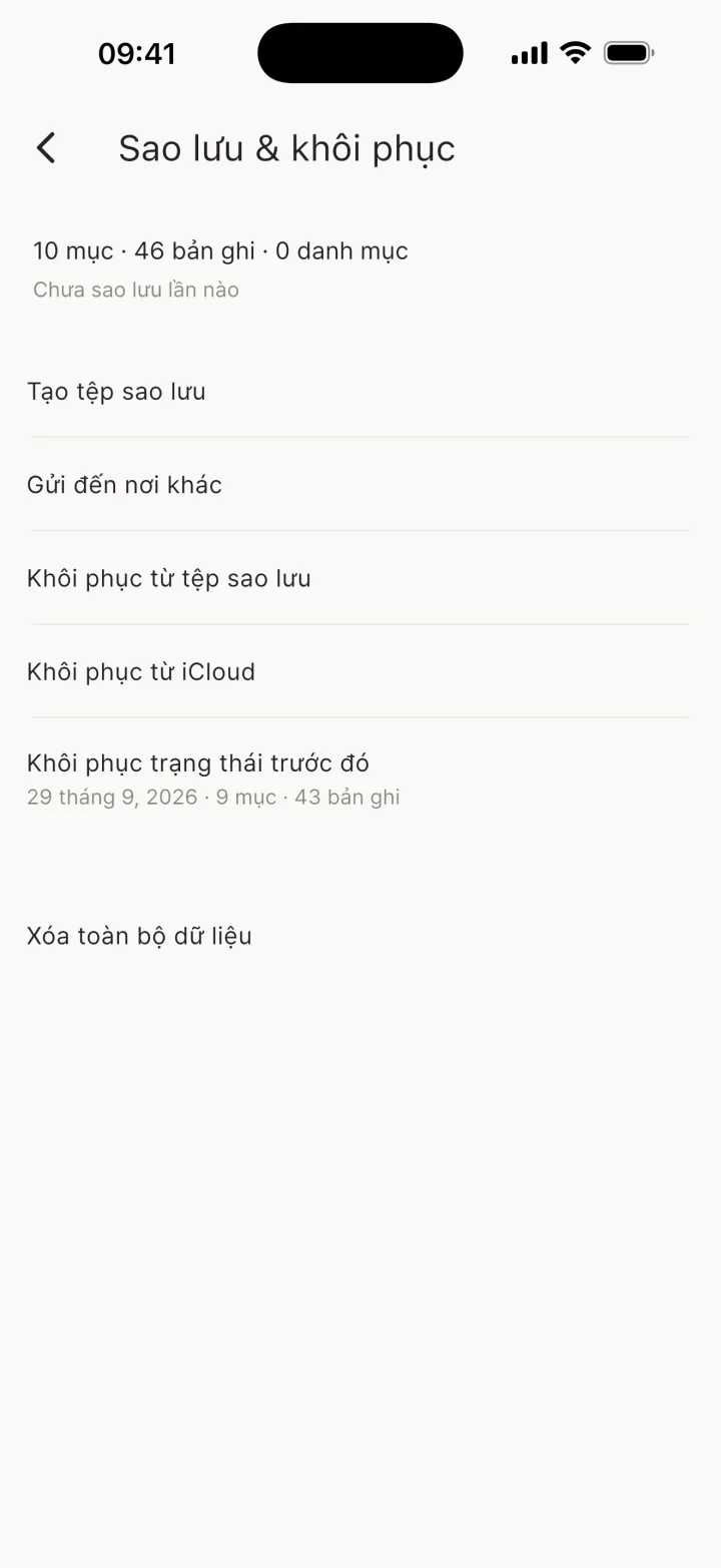 Sao lưu & khôi phục