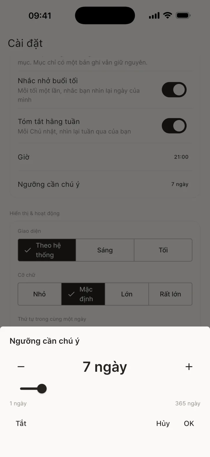 Ngưỡng cần chú ý